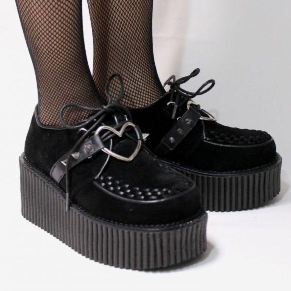Dolls Kill - Demonia Brokenhearted Creepers Size 7